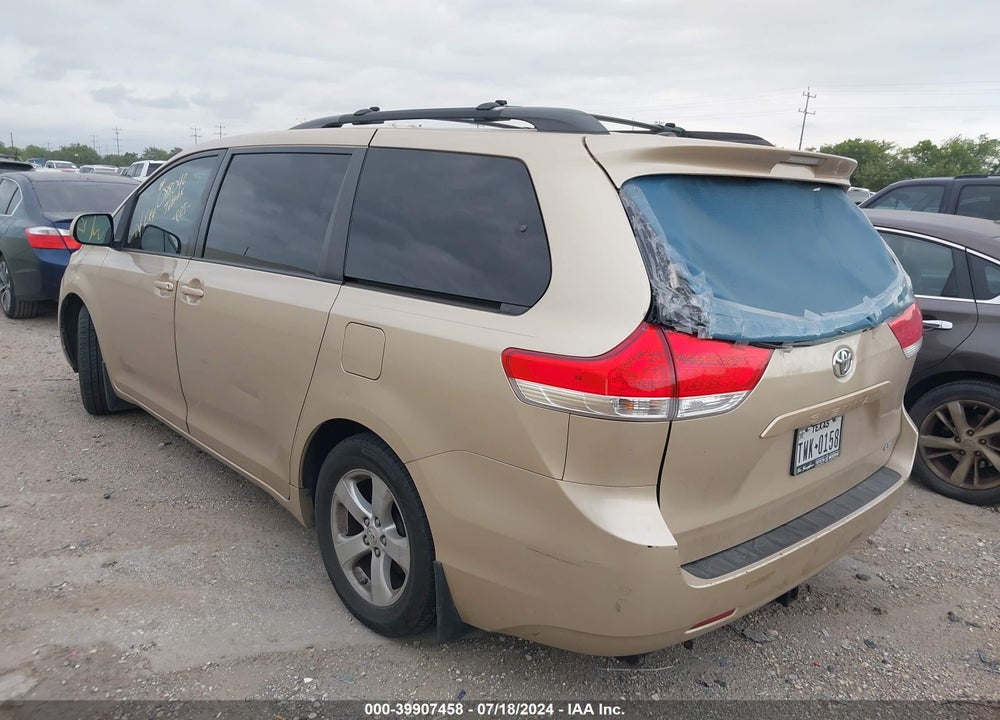 2011 TOYOTA SIENNA LE V6 VIN: 5TDKK3DC9BS088040