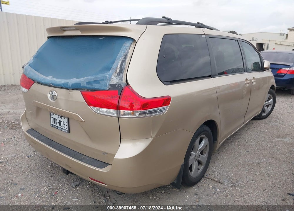 2011 TOYOTA SIENNA LE V6 VIN: 5TDKK3DC9BS088040