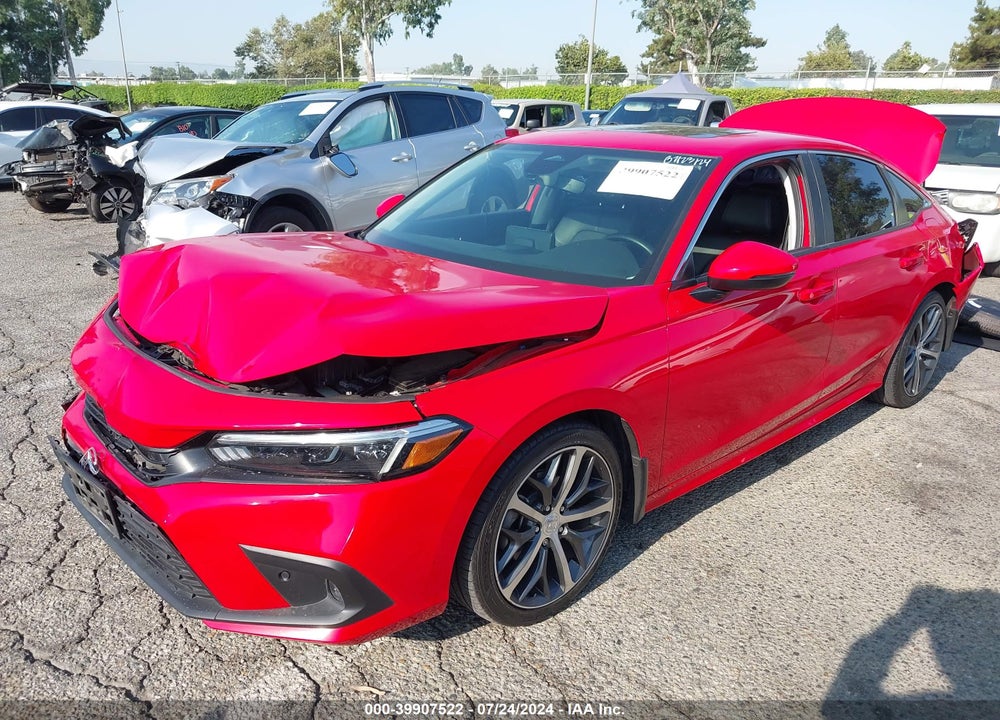2022 HONDA CIVIC TOURING VIN: 2HGFE1F96NH316451