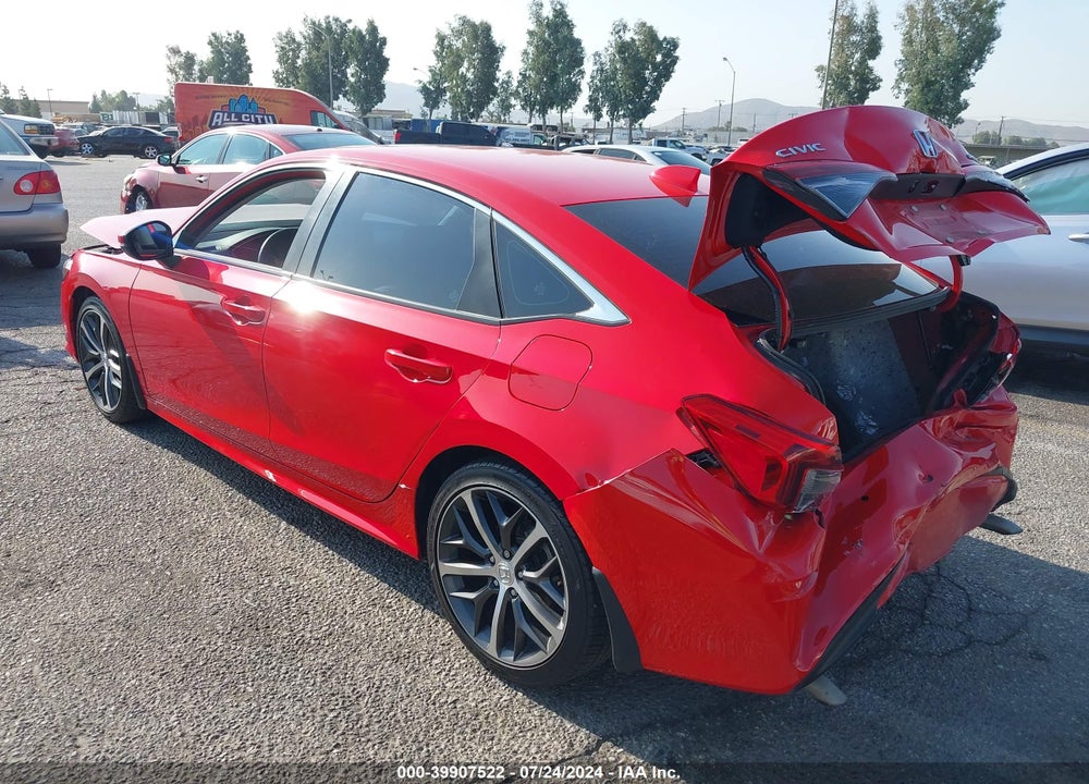 2022 HONDA CIVIC TOURING VIN: 2HGFE1F96NH316451