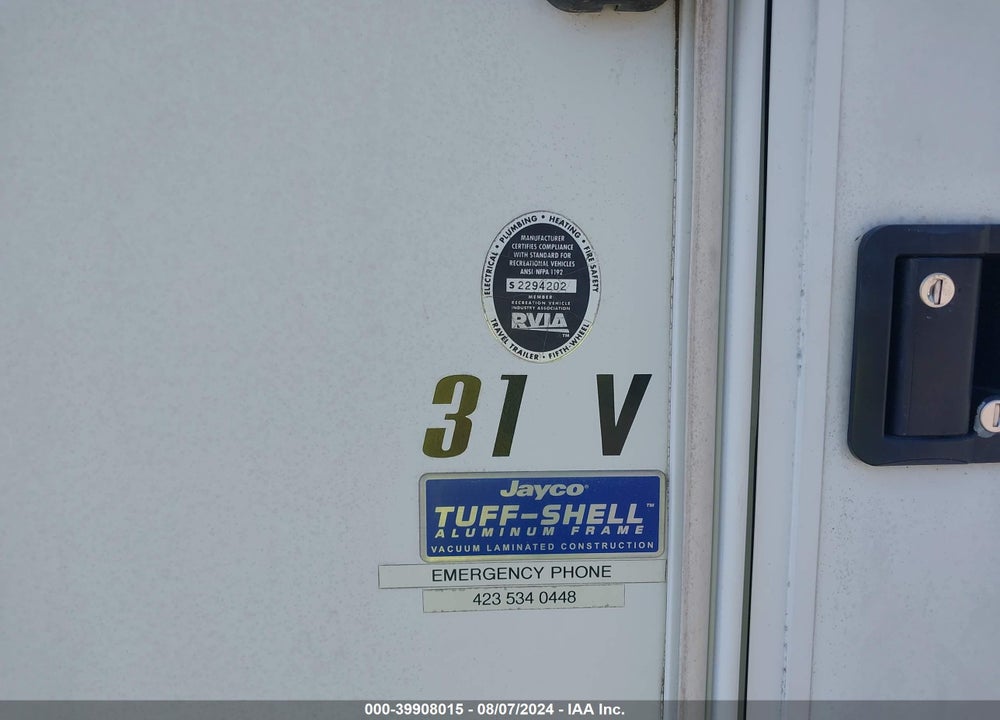 2008 JAYCO TRAVEL TRLR VIN: 1UJBJ02R681JV0282