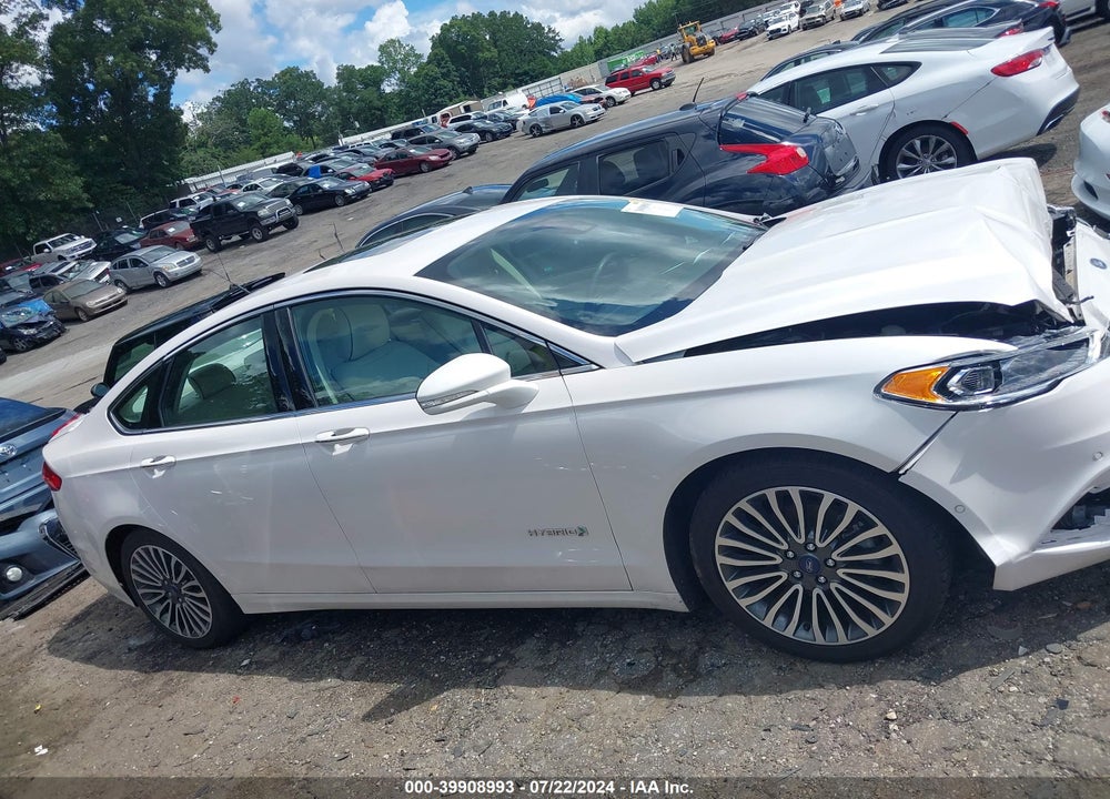 2018 FORD FUSION HYBRID PLATINUM VIN: 3FA6P0RU8JR145323