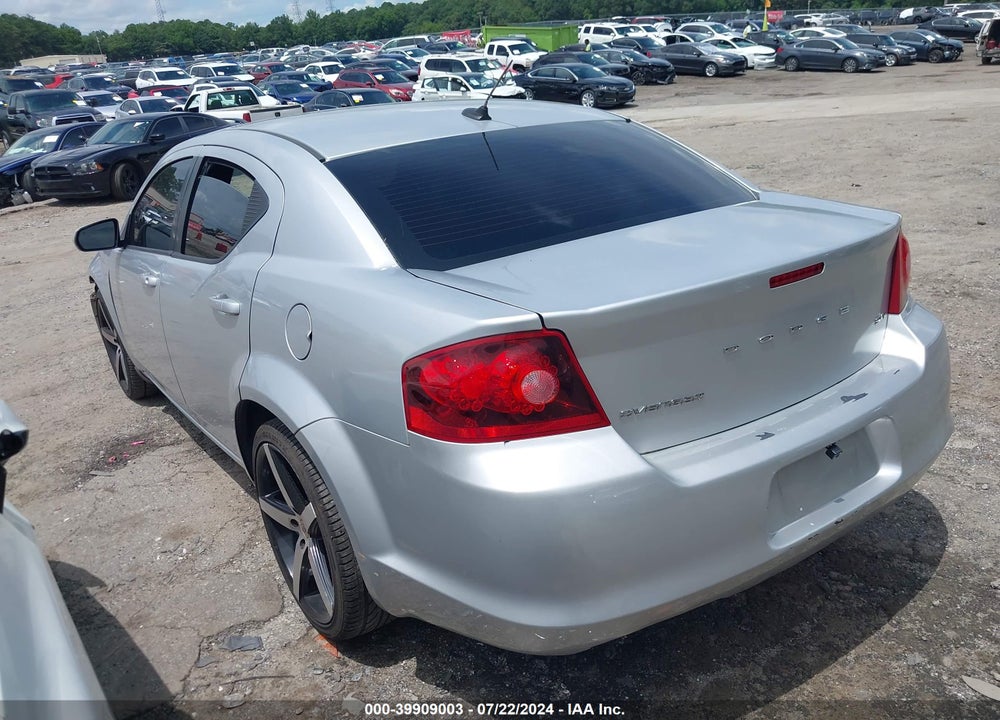 2012 DODGE AVENGER SXT VIN: 1C3CDZCB1CN230662