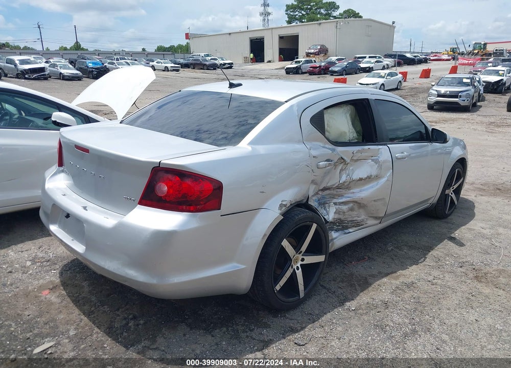2012 DODGE AVENGER SXT VIN: 1C3CDZCB1CN230662