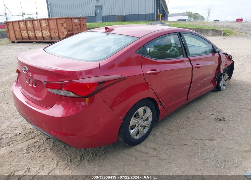 2016 HYUNDAI ELANTRA SE VIN: KMHDH4AE9GU541204
