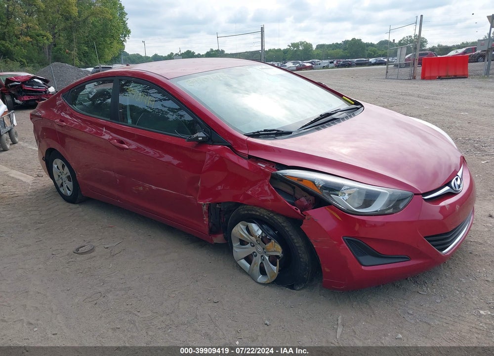 2016 HYUNDAI ELANTRA SE VIN: KMHDH4AE9GU541204
