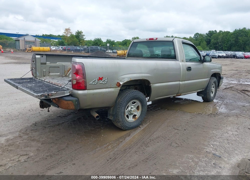2003 CHEVROLET SILVERADO 1500 WORK TRUCK VIN: 1GCEK14V93Z168389