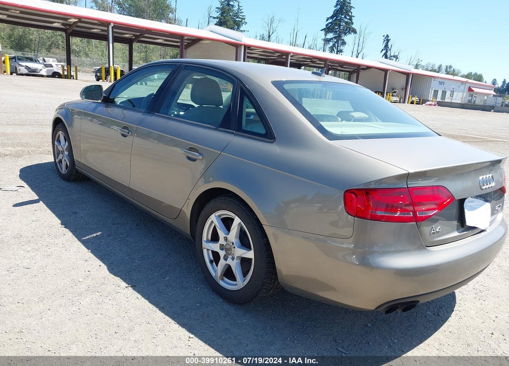 2009 AUDI A4 2.0T PREMIUM VIN: WAULF78K59A123016