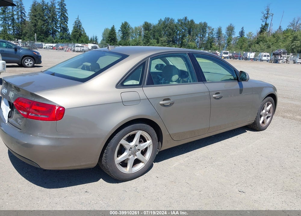 2009 AUDI A4 2.0T PREMIUM VIN: WAULF78K59A123016