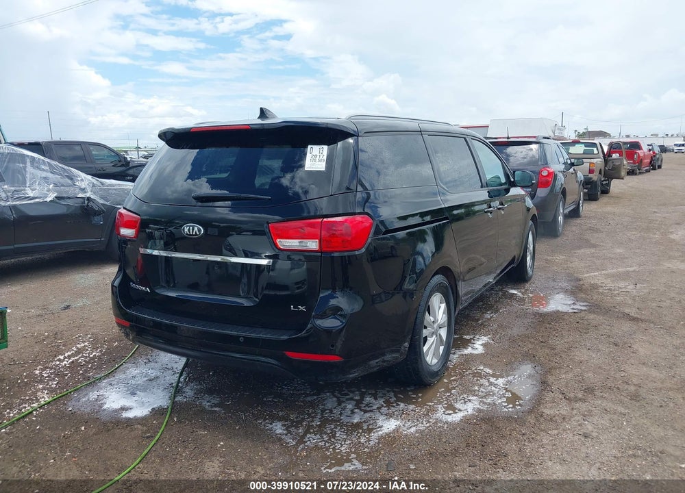2017 KIA SEDONA LX VIN: KNDMB5C11H6254256