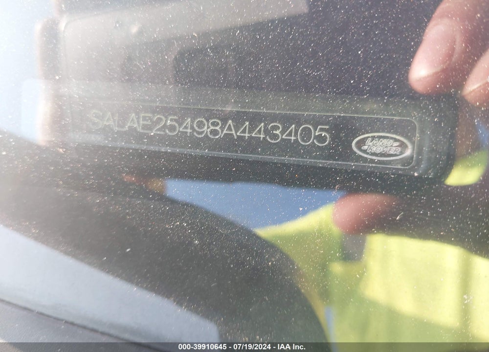 2008 LAND ROVER LR3 V8 SE VIN: SALAE25498A443405