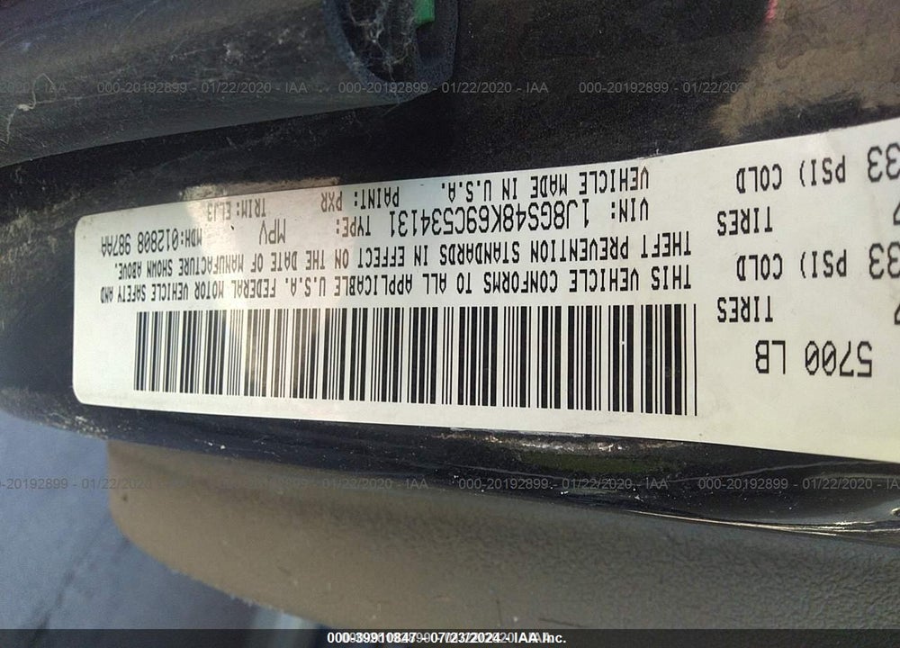 2009 JEEP GRAND CHEROKEE LAREDO VIN: 1J8GS48K69C534131