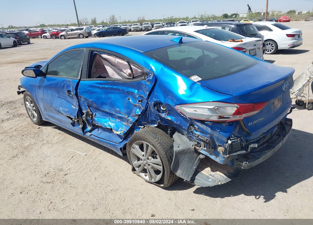 2018 HYUNDAI ELANTRA SEL VIN: KMHD84LF5JU648697