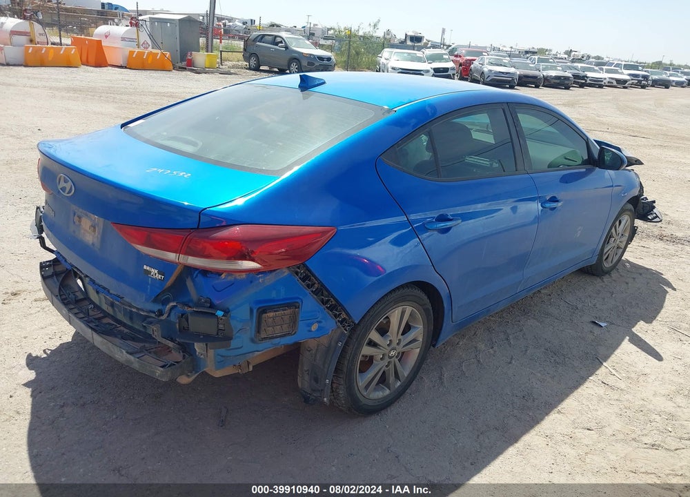 2018 HYUNDAI ELANTRA SEL VIN: KMHD84LF5JU648697