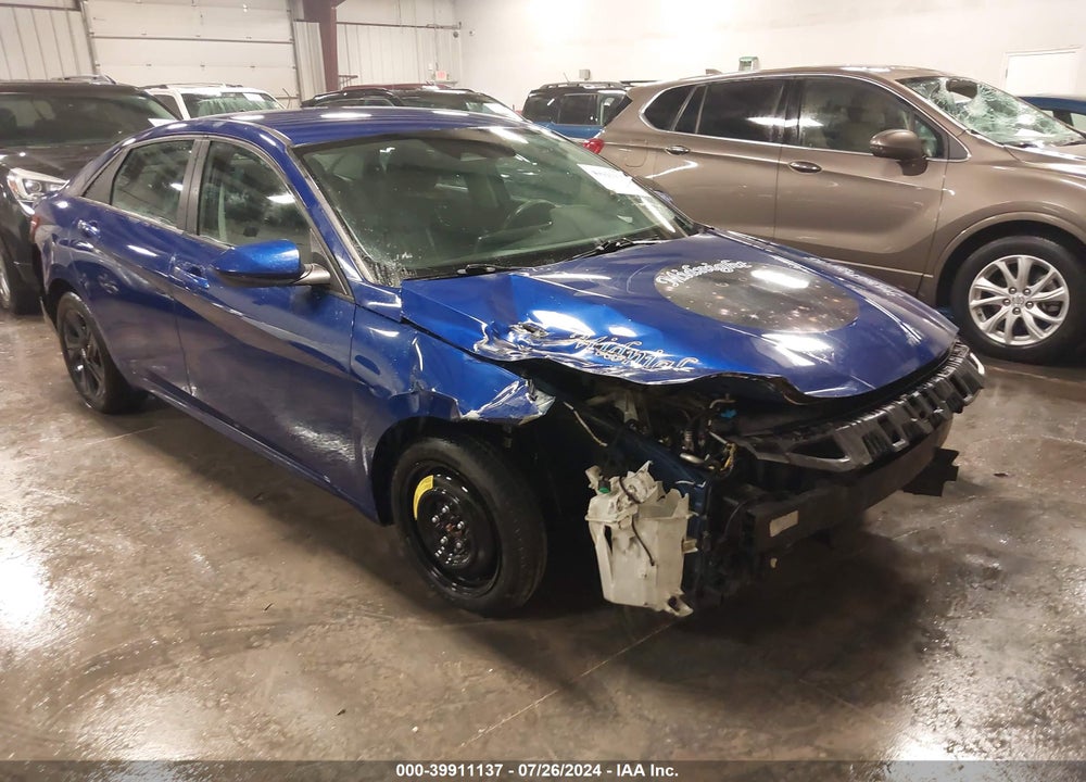 2021 HYUNDAI ELANTRA SEL VIN: 5NPLM4AG1MH002174