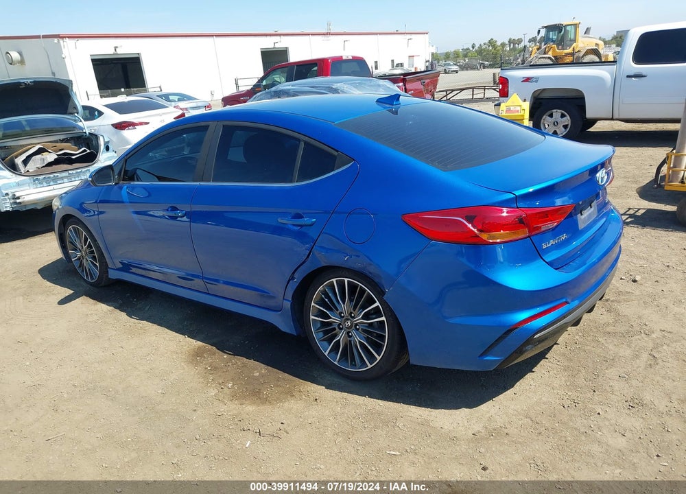 2018 HYUNDAI ELANTRA SPORT VIN: KMHD04LB8JU637066