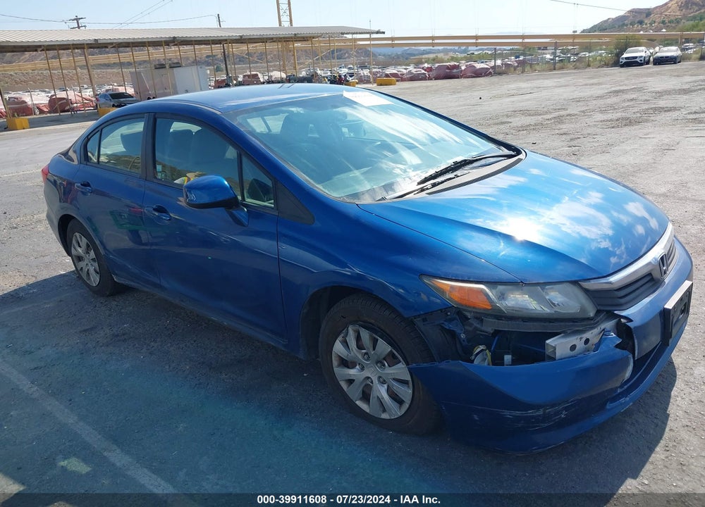 2012 HONDA CIVIC LX VIN: 19XFB2F5XCE333918