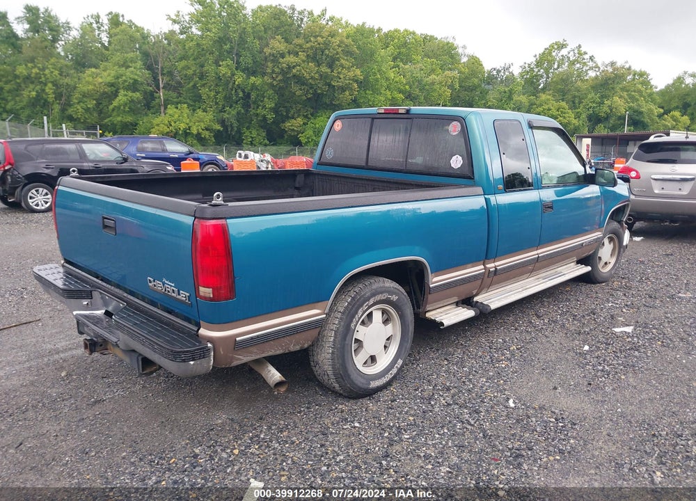 1998 CHEVROLET C1500 FLEETSIDE VIN: 2GCEC19R6W1205873