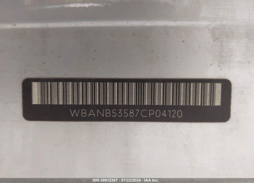 2007 BMW 550I VIN: WBANB53587CP04120