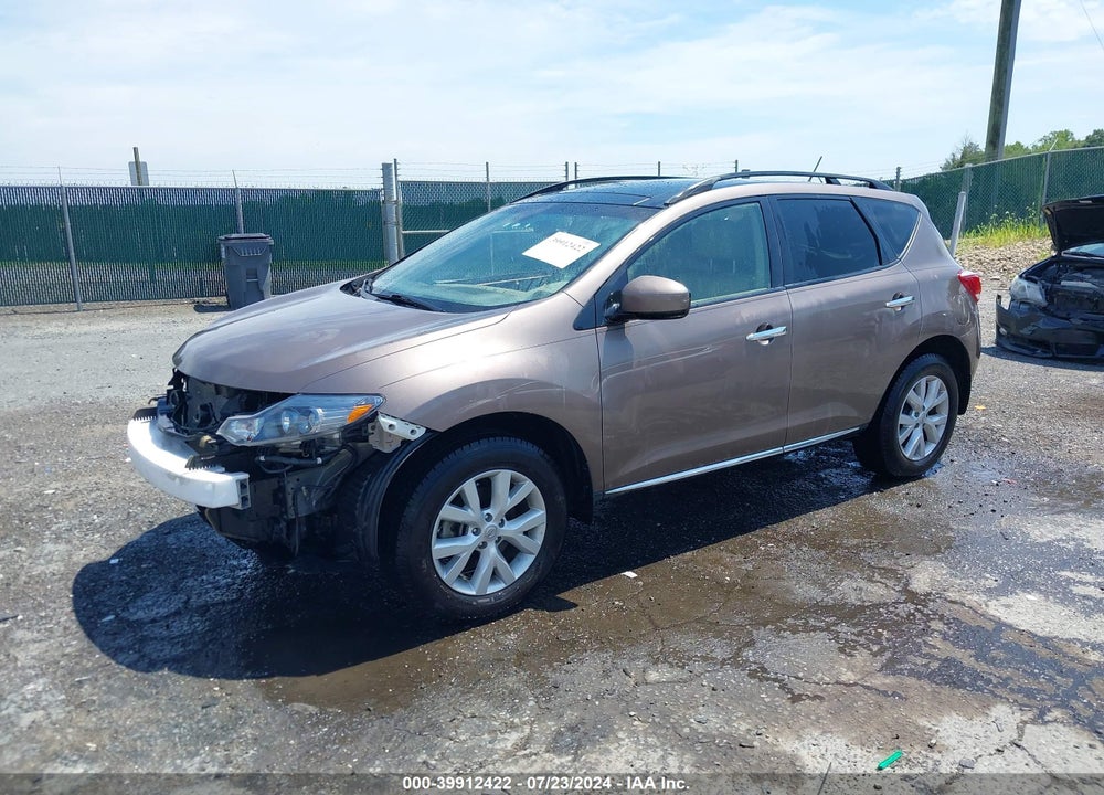 2012 NISSAN MURANO SL VIN: JN8AZ1MW5CW229214
