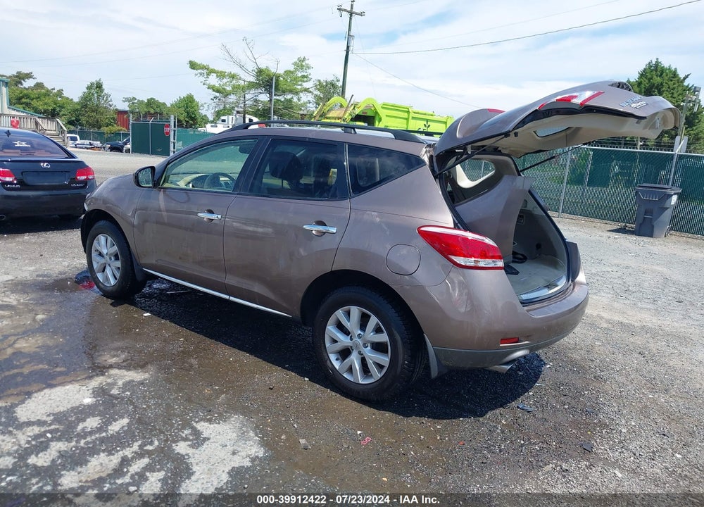 2012 NISSAN MURANO SL VIN: JN8AZ1MW5CW229214