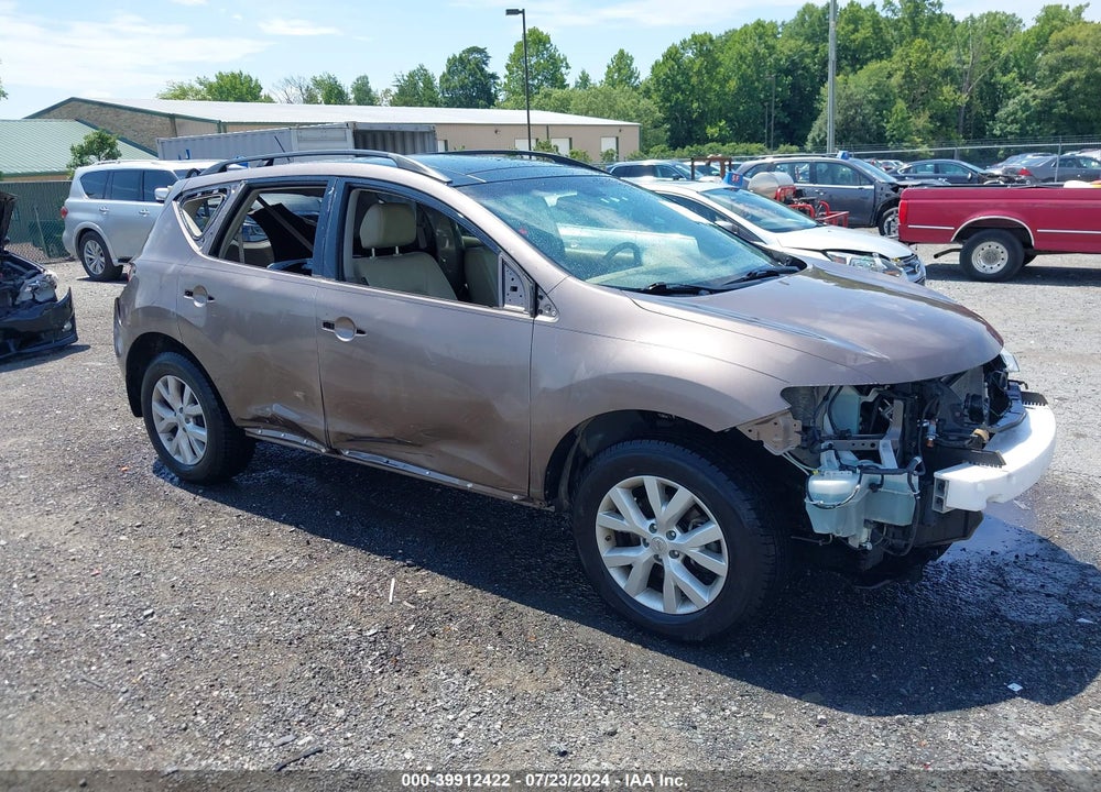 2012 NISSAN MURANO SL VIN: JN8AZ1MW5CW229214