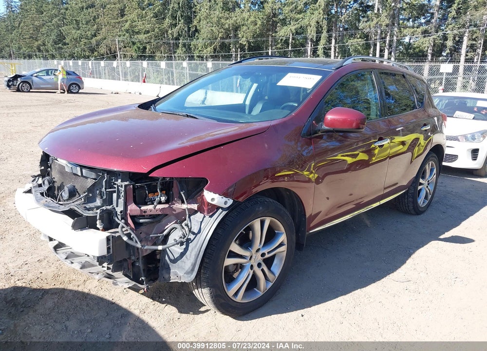 2009 NISSAN MURANO LE VIN: JN8AZ18W99W126543