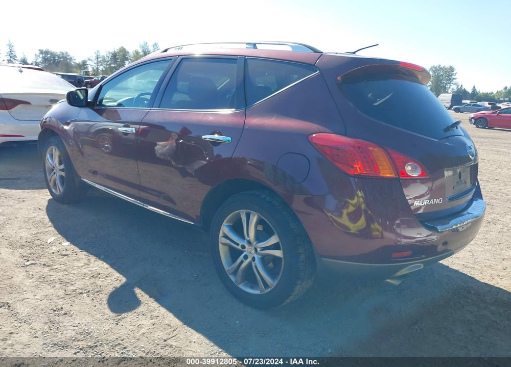 2009 NISSAN MURANO LE VIN: JN8AZ18W99W126543