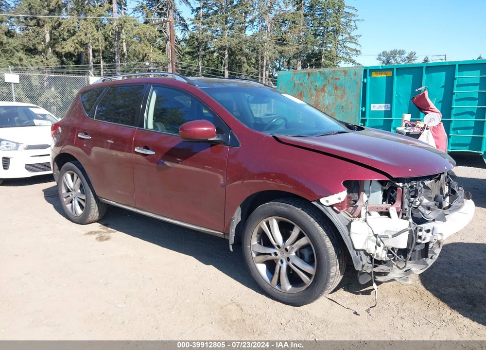 2009 NISSAN MURANO LE VIN: JN8AZ18W99W126543