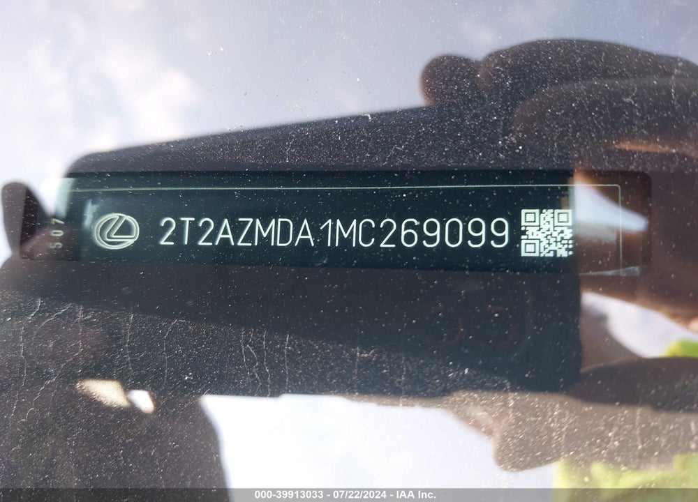 2021 LEXUS RX 350 VIN: 2T2AZMDA1MC269099