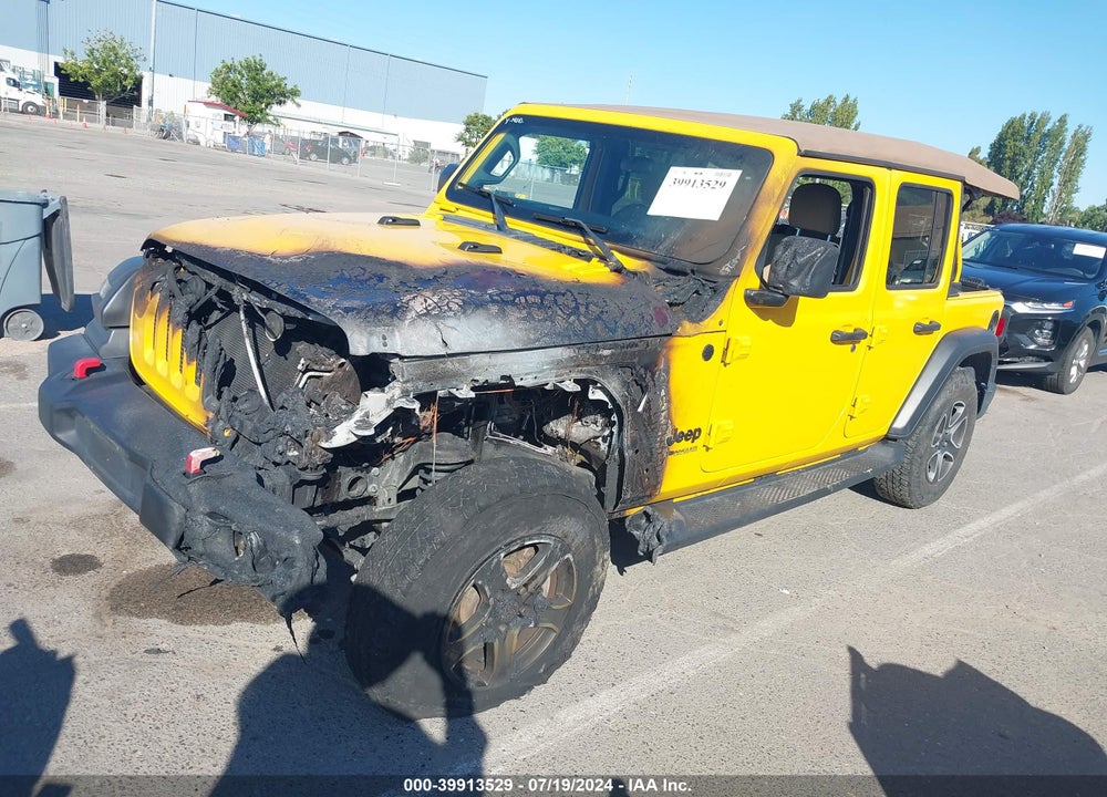 2020 JEEP WRANGLER UNLIMITED BLACK AND TAN 4X4 VIN: 1C4HJXDN5LW223408