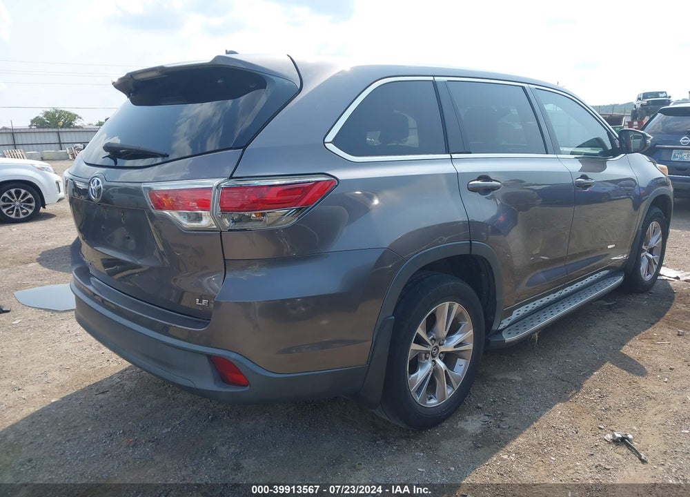 2016 TOYOTA HIGHLANDER LE PLUS V6 VIN: 5TDZKRFH1GS177036