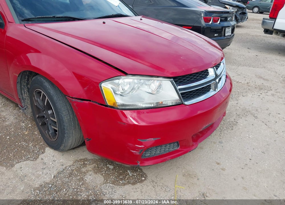 2013 DODGE AVENGER SE VIN: 1C3CDZAB8DN616404