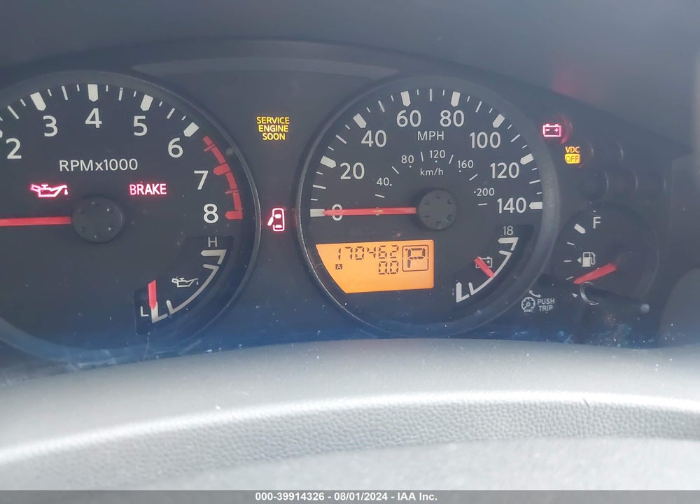 2008 NISSAN XTERRA S VIN: 5N1AN08U48C537859