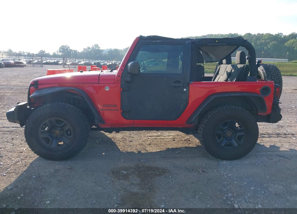 2016 JEEP WRANGLER SPORT VIN: 1C4AJWAG8GL258985