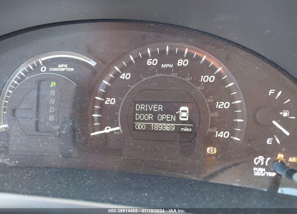2007 TOYOTA CAMRY HYBRID VIN: JTNBB46KX73038374
