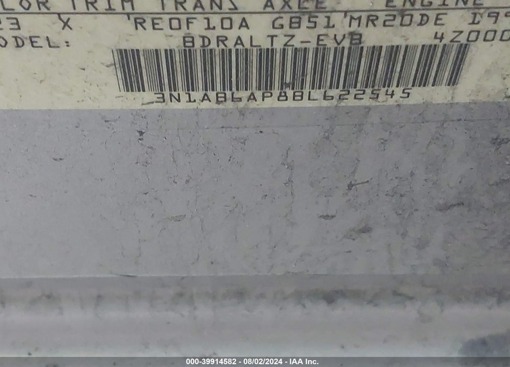 2011 NISSAN SENTRA 2.0S VIN: 3N1AB6AP8BL622545