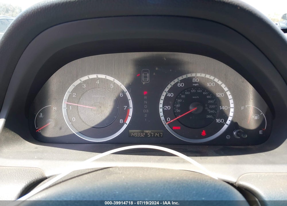 2009 HONDA ACCORD 2.4 EX VIN: 1HGCP26789A120615