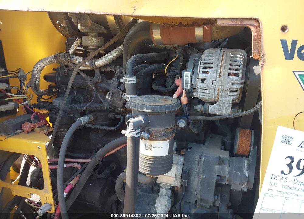 2015 VERMEER MFG. CO. --- VIN: 1VRY131ZXF1004672