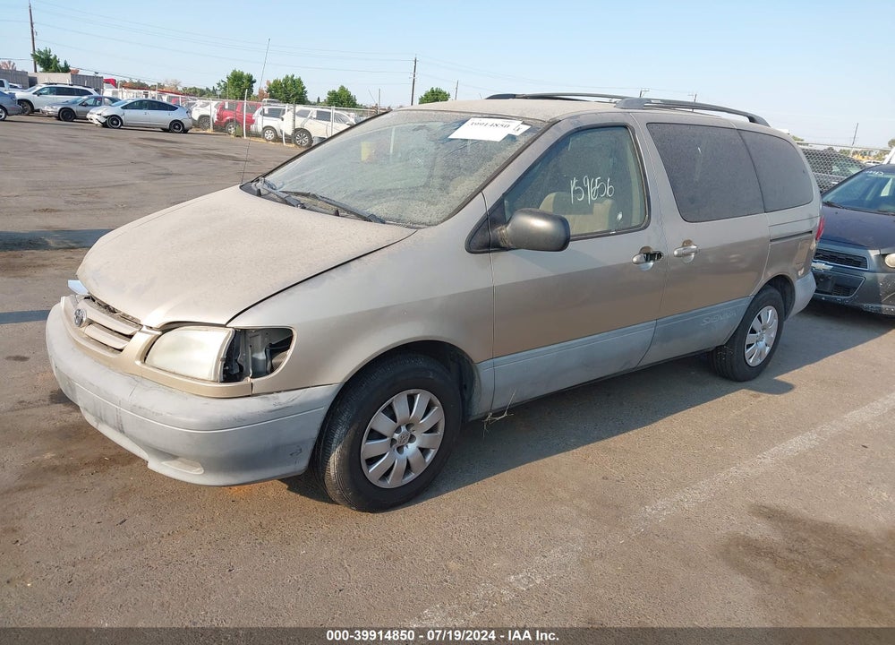 2001 TOYOTA SIENNA CE VIN: 4T3ZF19C21U333256