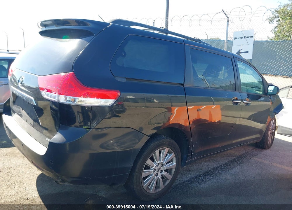 2012 TOYOTA SIENNA LIMITED V6 7 PASSENGER VIN: 5TDYK3DC0CS213891