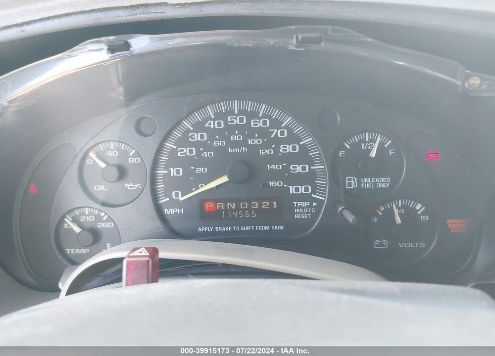2000 CHEVROLET ASTRO VIN: 1GNDM19W9YB117294