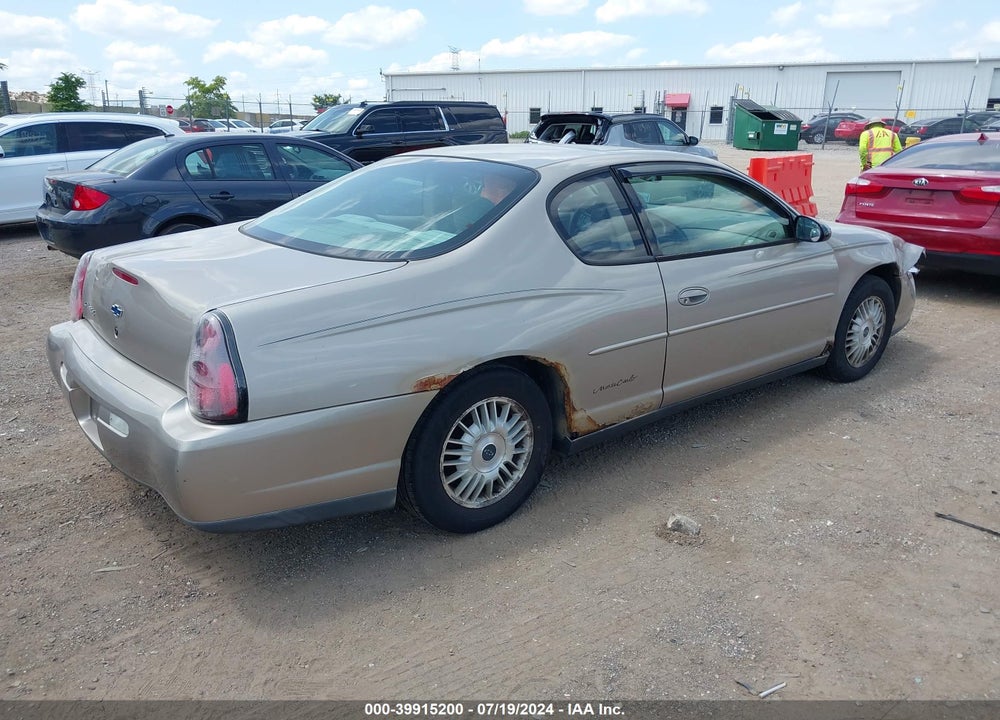 2002 CHEVROLET MONTE CARLO LS VIN: 2G1WW12E629316706