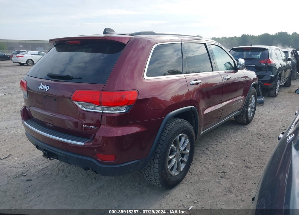 2016 JEEP GRAND CHEROKEE LIMITED VIN: 1C4RJFBG4GC304863