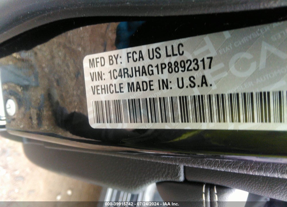 2023 JEEP GRAND CHEROKEE LAREDO 4X4 VIN: 1C4RJHAG1P8892317
