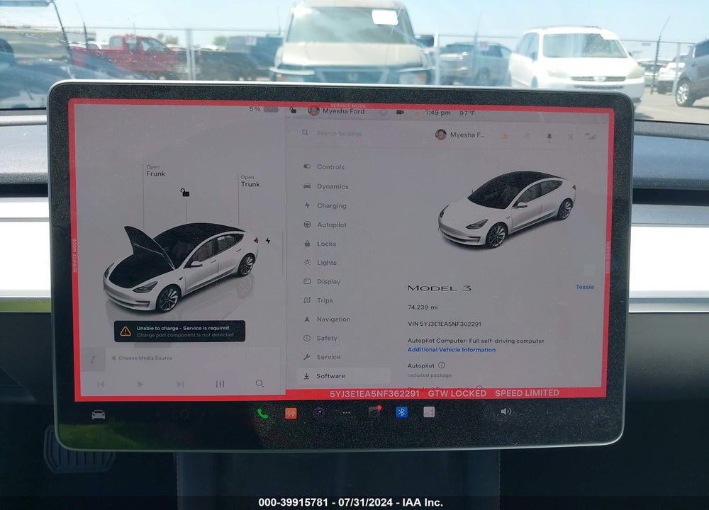 2022 TESLA MODEL 3 REAR-WHEEL DRIVE VIN: 5YJ3E1EA5NF362291