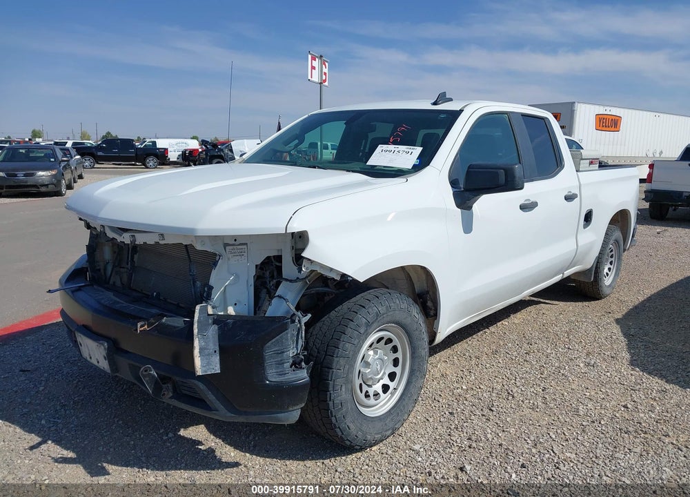 2020 CHEVROLET SILVERADO 1500 4WD DOUBLE CAB STANDARD BED WT VIN: 1GCRYAEF7LZ101779