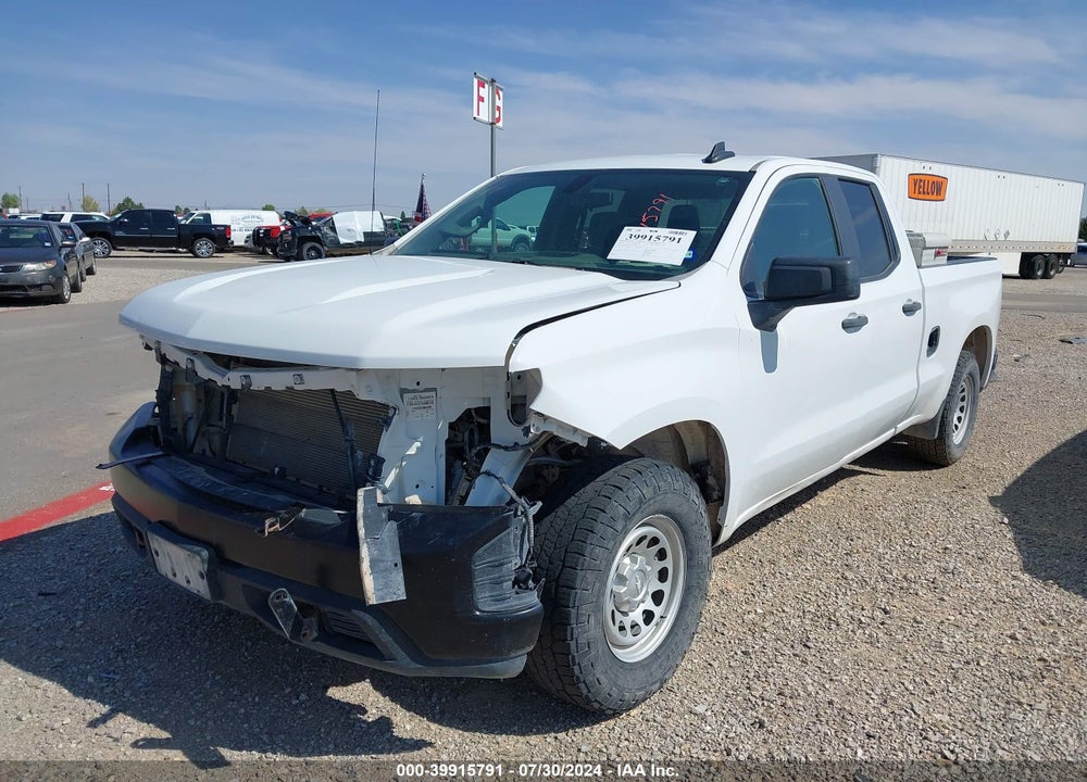 2020 CHEVROLET SILVERADO 1500 4WD DOUBLE CAB STANDARD BED WT VIN: 1GCRYAEF7LZ101779