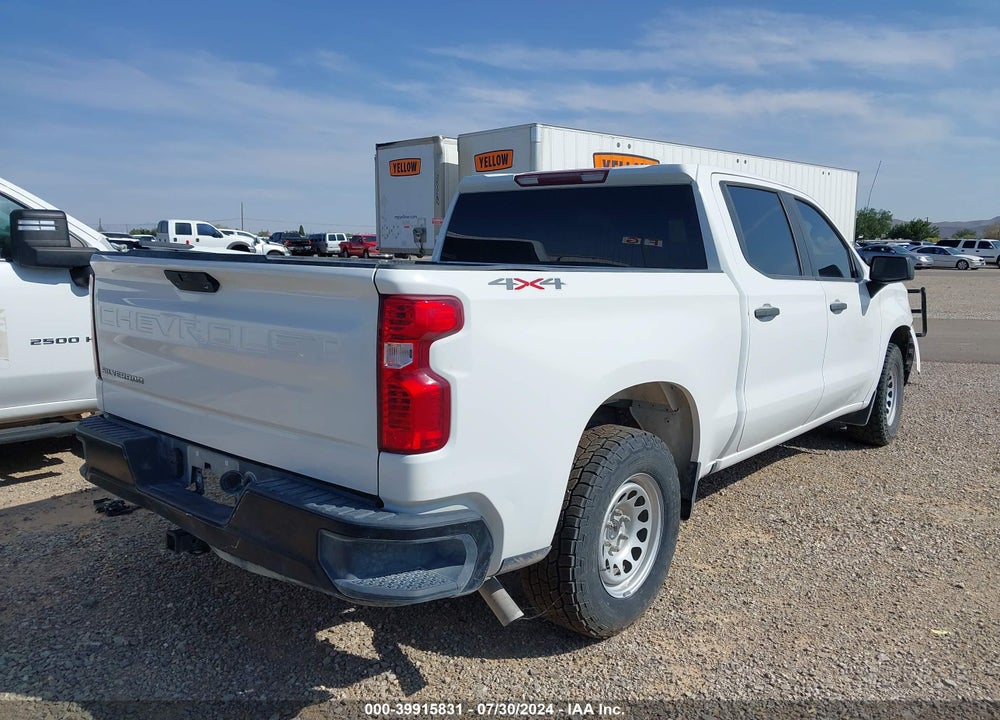 2021 CHEVROLET SILVERADO 1500 4WD SHORT BED WT VIN: 3GCUYAEF6MG244444