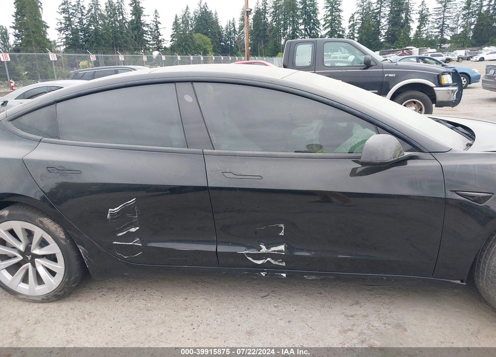 2022 TESLA MODEL 3 LONG RANGE DUAL MOTOR ALL-WHEEL DRIVE VIN: 5YJ3E1EB2NF164633